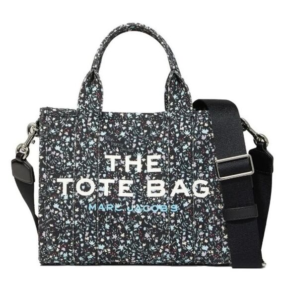 Marc Jacobs Black The Ditsy Floral Mini Traveler Tote (small) - Picture 1 of 9